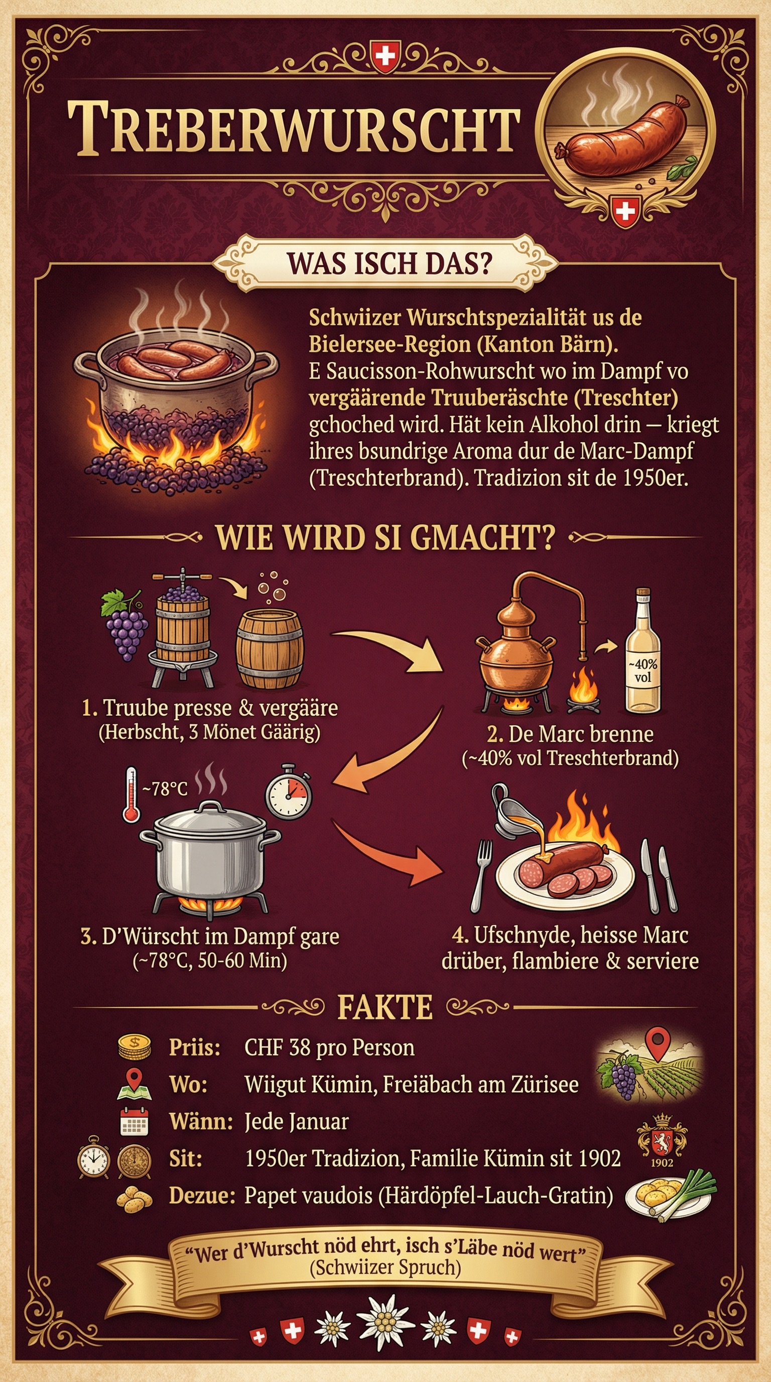 Treberwurscht Infografik — Alles Wüssenswerte uf ein Blick